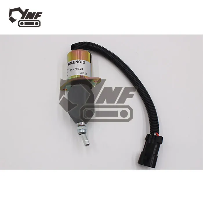 24V Fuel Stop Solenoid SA-4780-24 1751ES-24A7UC9B5S5 99453479 Cut Off Solenoid For Excavator