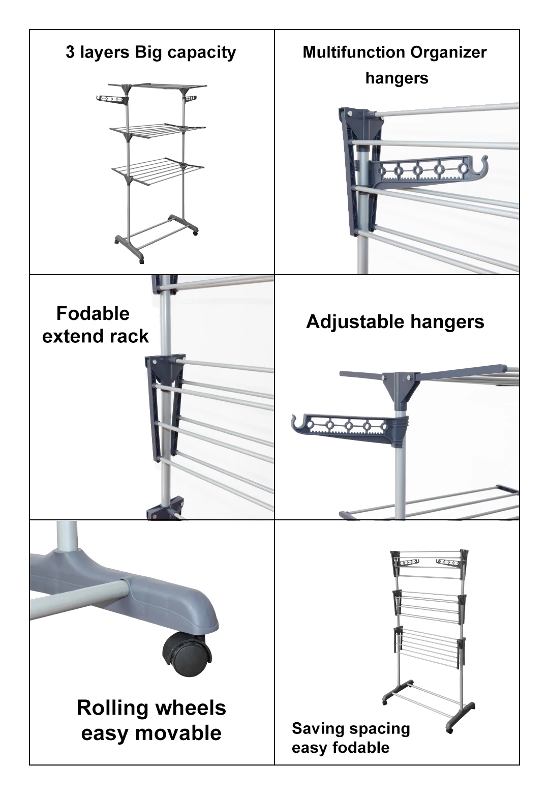 drying rack clothes foldable stainless steel laundry rack clothing organizer wholesale china storage clothing organizer