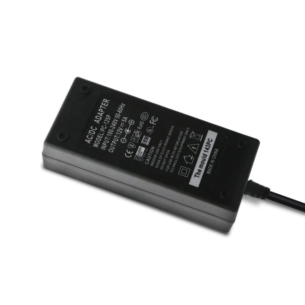Switching mode 12 volt 5 amp power transformer 12V 5A power adapter 60W ac dc adapter