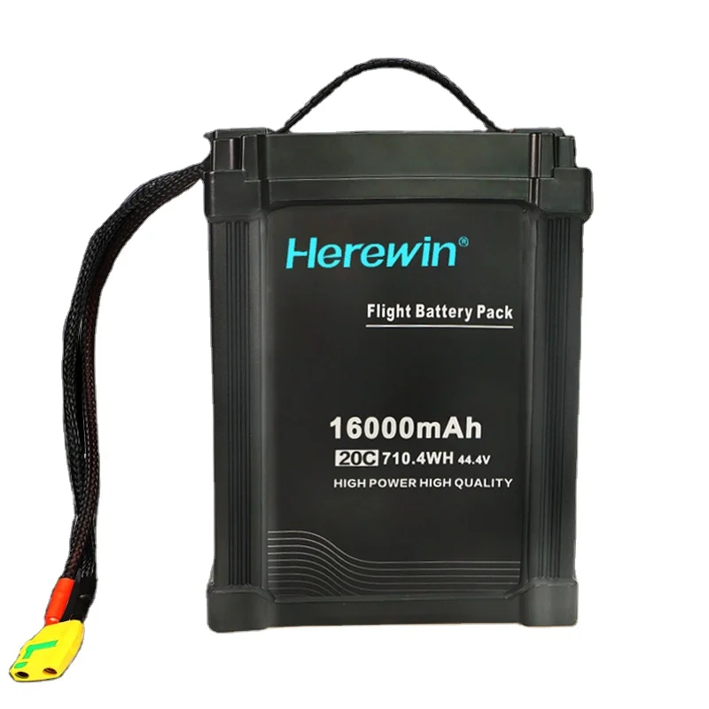 Herewin intelligent 12s 16000mAh 44.4V 20C rechargeable smart Lipo battery on sale for Agriculture Aircraft