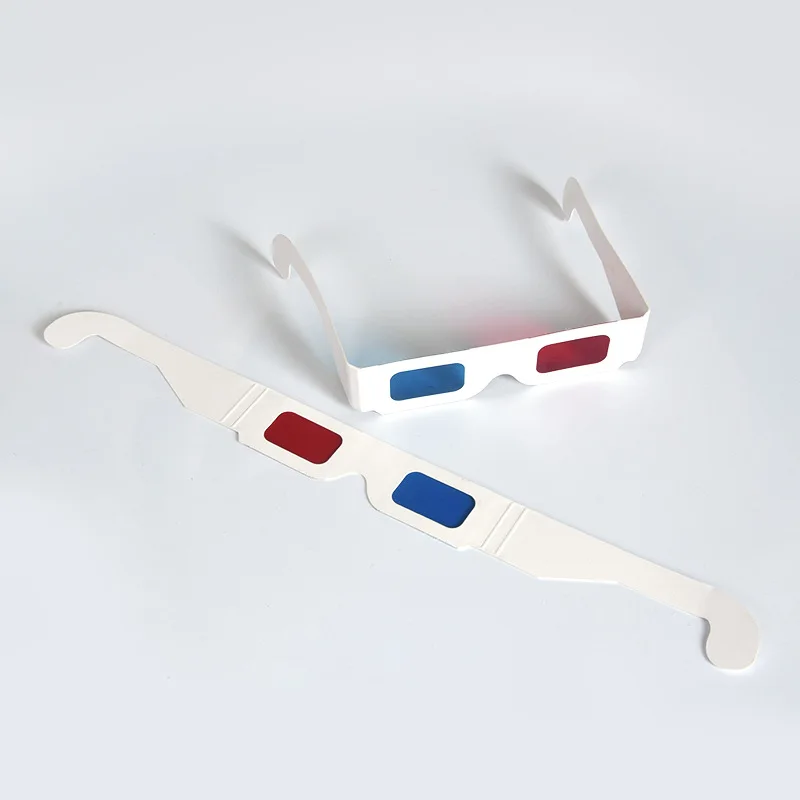 SKYWAY универсальные бумажные 3D очки Anaglyph бумажные 3D солнцезащитные очки для просмотра Anaglyph красное/синее 3D стекло для просмотра фильмов и видео