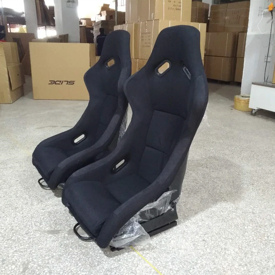 Side Fiber Glass Bucket Style Racing Seat w/Adjustable Mounting Bracket Made of High Quality Fiber Glass Reinforced Material