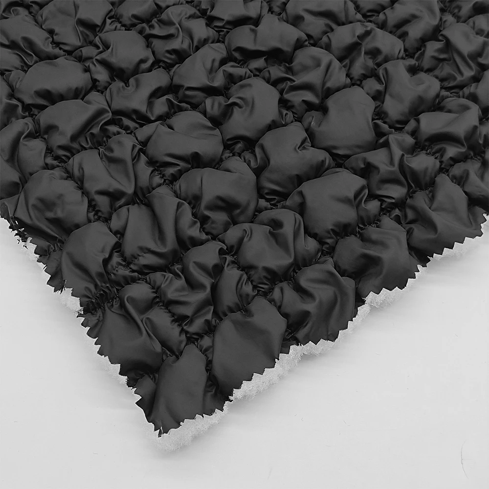 New fashion 100% nylon bag fabric 380T nylon taffeta bubble checked fabric quilting silk floss bag fabric