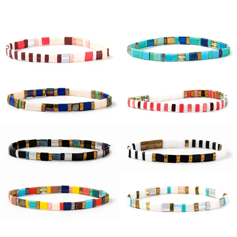  Японские цветные бусины Tila Pulsera Miyuki ювелирные изделия плетеные