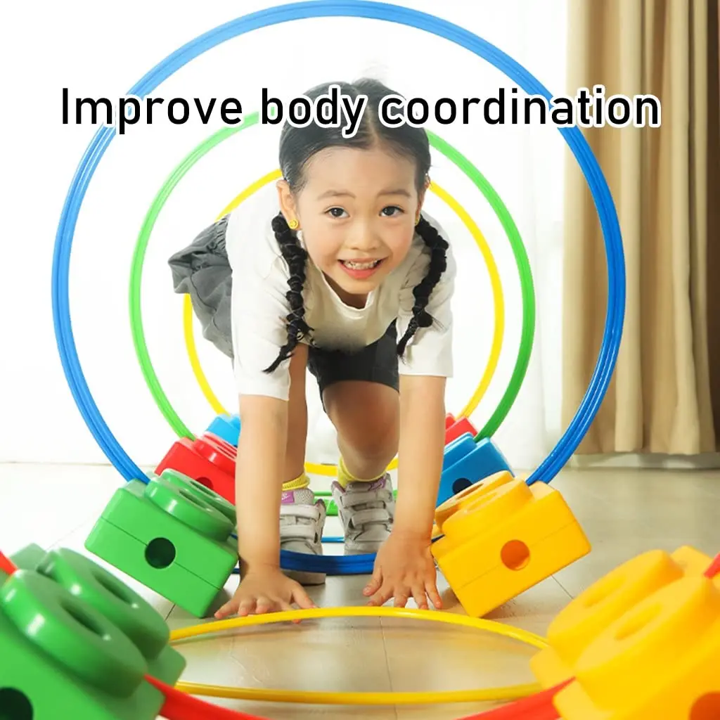 Kindergarten Coordinating Toys For Kids Balance Board & Agility Hoop Toy Combination Internal Sensory Integration Training Kit