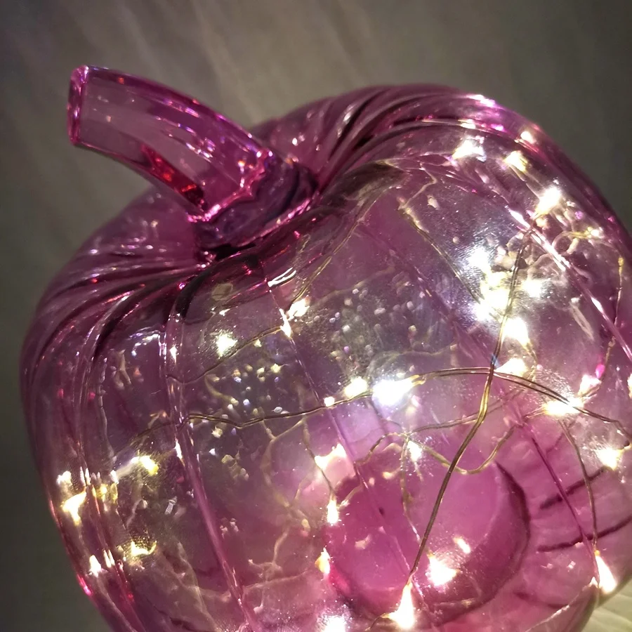  2021 поставки для Хэллоуина CE DIA20X20cm H Фиолетовое Стекло тыква украшение поделки