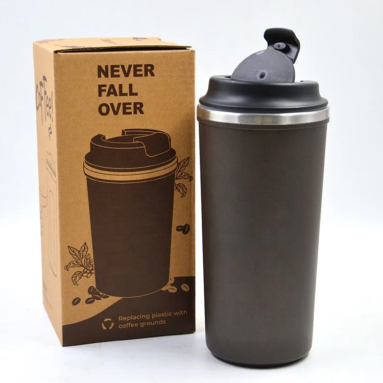 Non Slip Double Wall Vacuum Insulated Suction Cup Coffee Grounds Mug