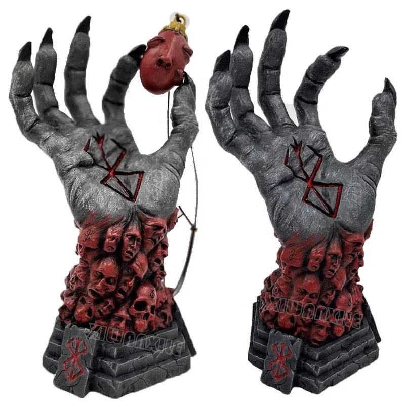 26cm Berserk Hand of God Resin Anime Figure Berserk Guts L Action Figure Black Swordsman Figurine Collectible Model Doll Toys