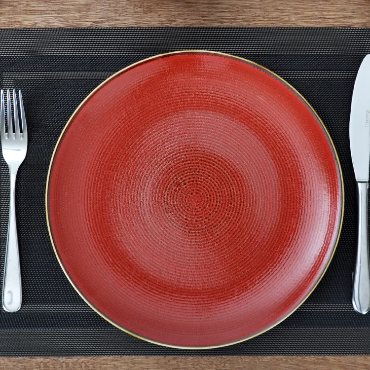 Chaozhou Manufacturer Durable Material Tableware On-glazed  Ceramic Dinner Plate