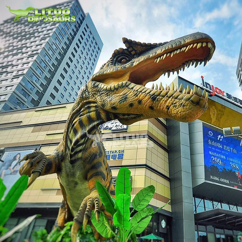 High Simulation Realistic Animatronic Dinosaur Model Spinosaurus In Factory