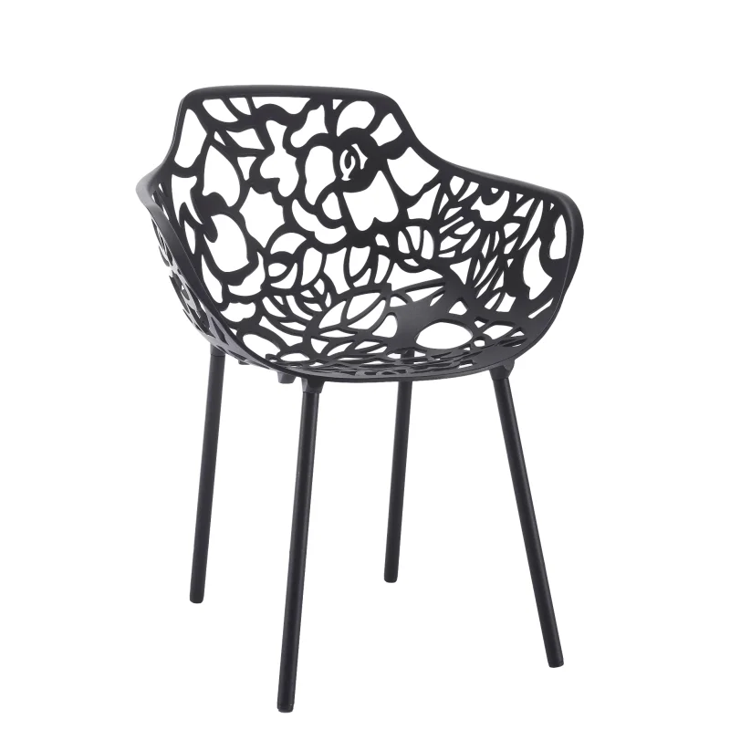 STARWAY Wholesale Round Aluminum Arm Restaurant Dining Chair Garden Outdoor Metal Chair DC-793
