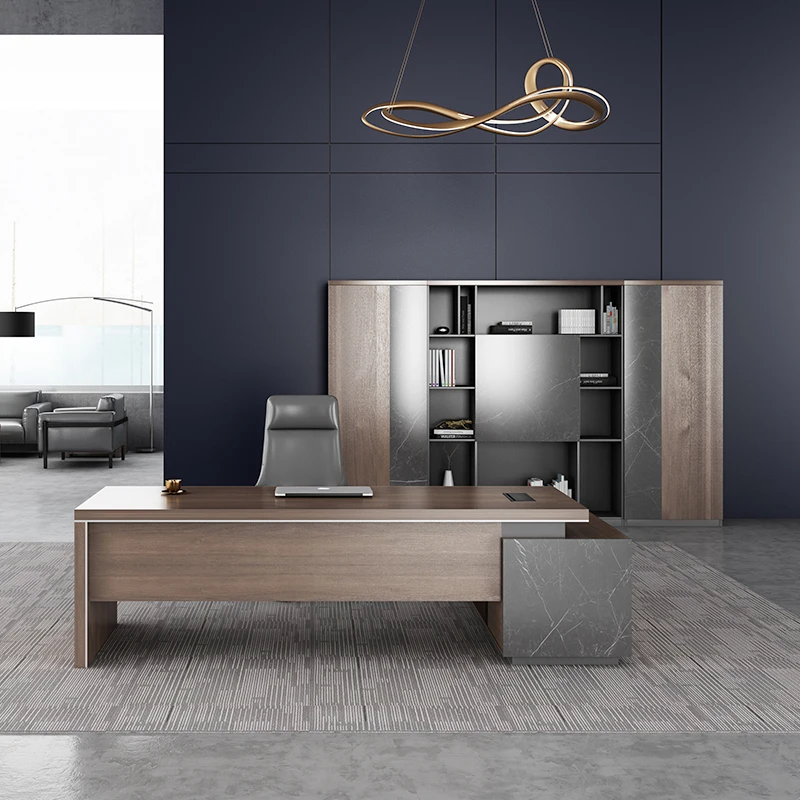 Wholesale price director industrial office desk table modern luxury ergonomic executive office desk wood