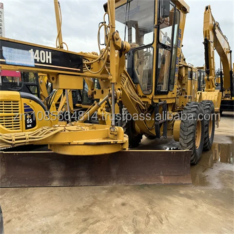 Used Motor grader 140H Original Caterpillar CAT 140H 140G 120G Motor Grader for Sale original painting