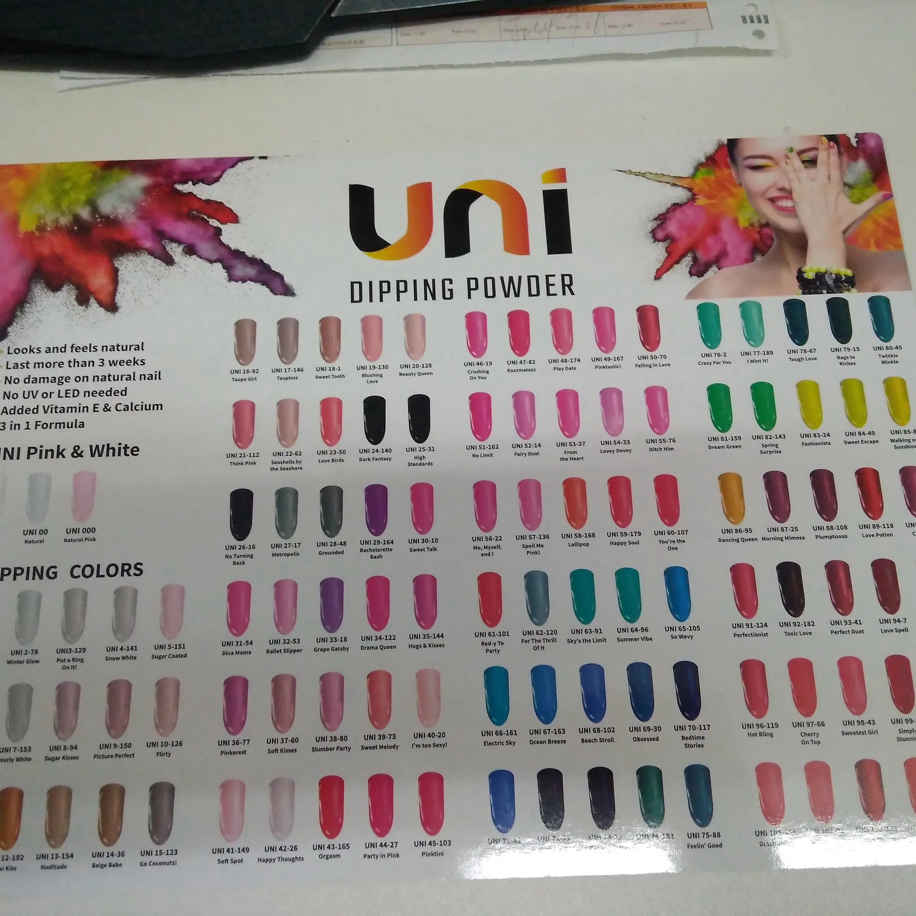  Custom design printing flyer instruction card Biodegradable paper nail polish manual
