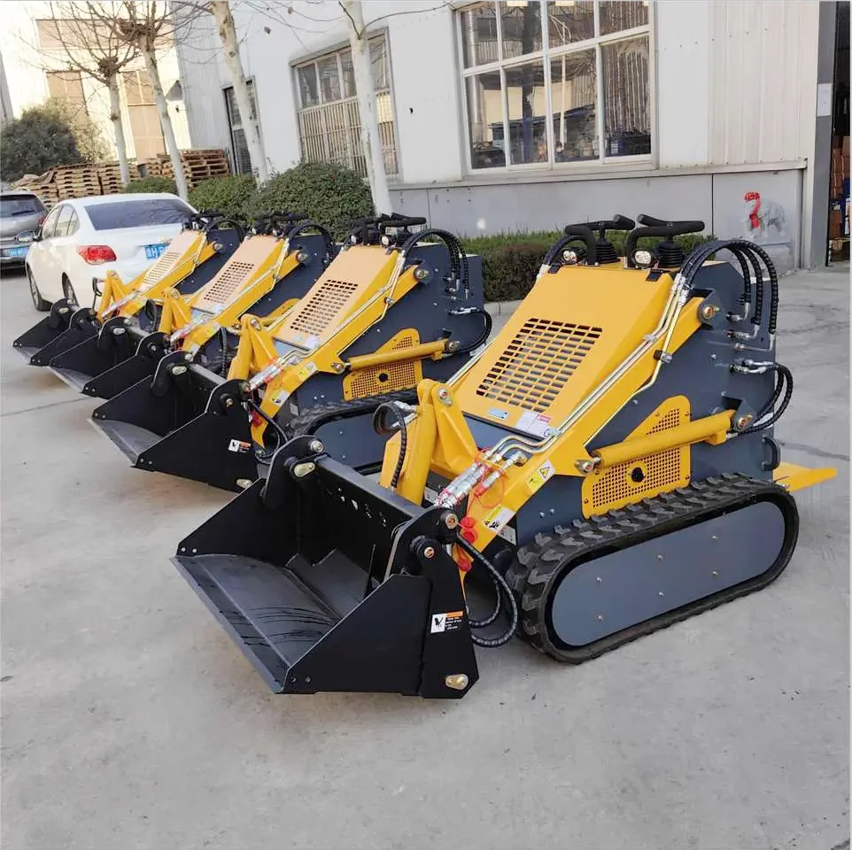 CE EPA mini skid steer loader 500kg 700kg 1 ton stand on skid steer