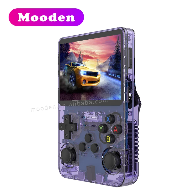 L R36S Handheld Game Player 3.5 Inch Screen Portable Handheld Gaming Console 64GB 10000 Games Classic Retro Video Game Player