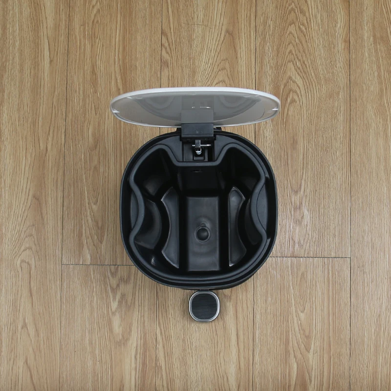 5L Dustbin With Cover Metal Cans Stainless Steel Pedal Bins Foot Pedal Trash Can Metal Garbage Container Sanitary Bin