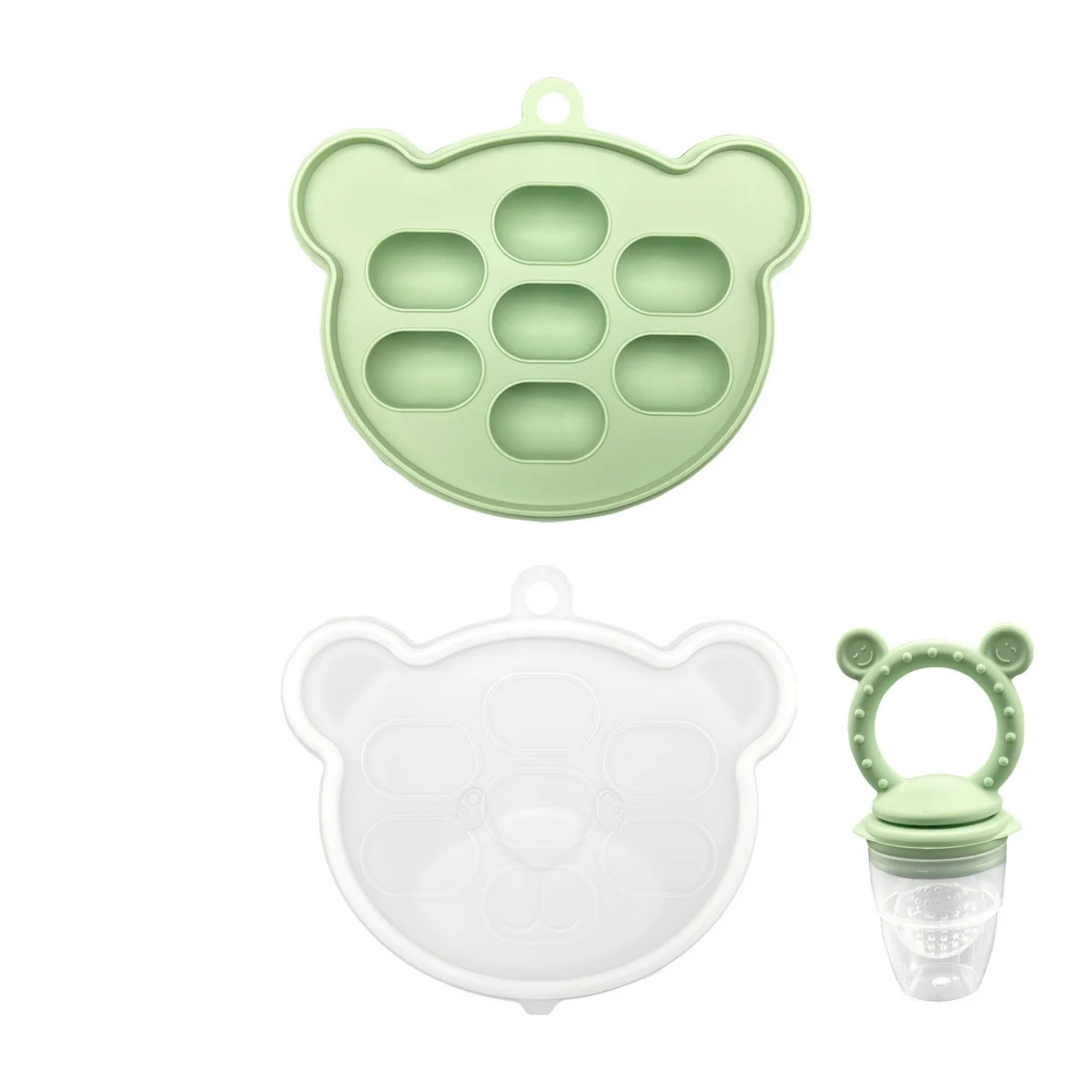 Silicone Baby Fruit And Vegetable Bite With Complementary Food Small Ice Lattice Food Grade Fruit And Vegetable Feeder Pacifier