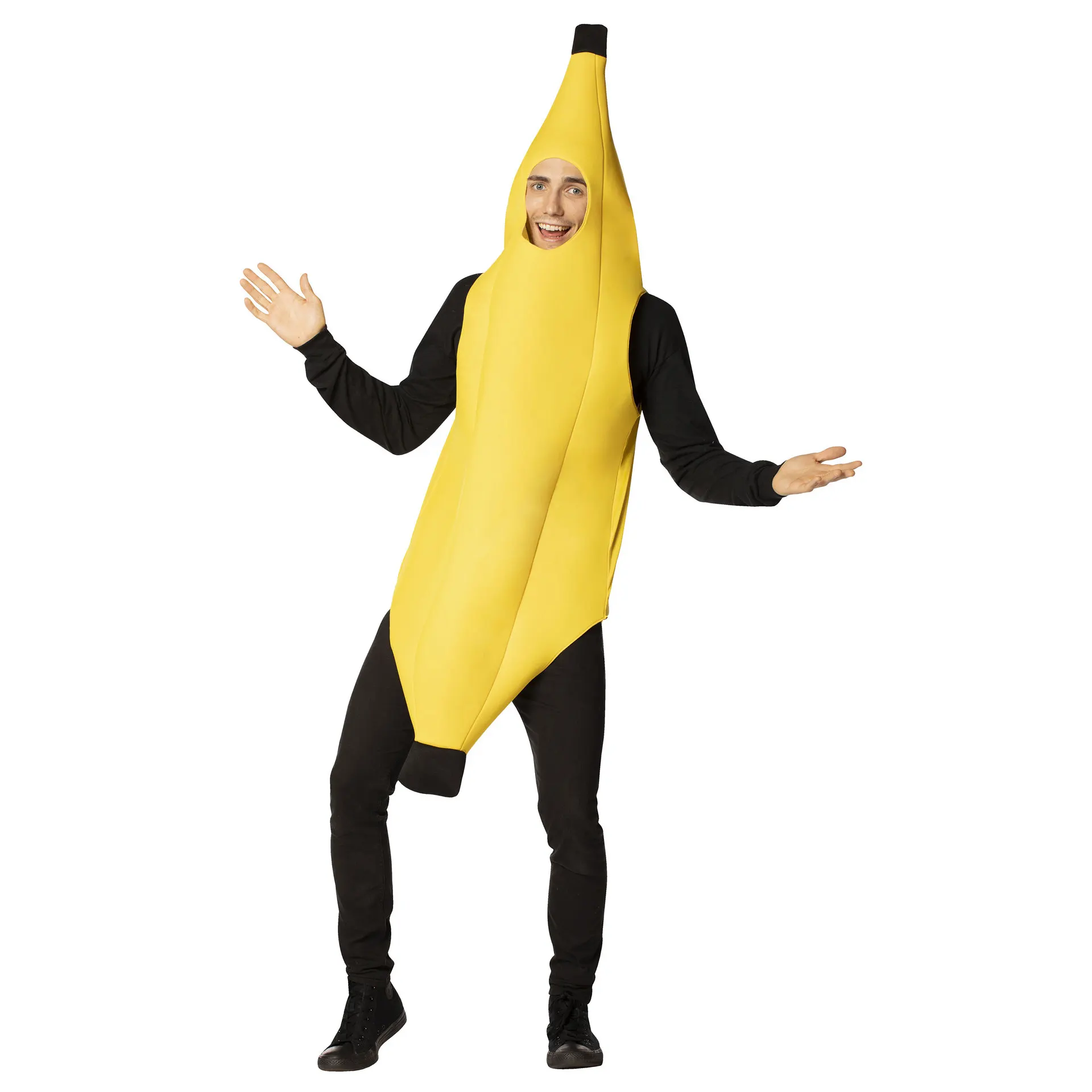 Banana Costume for Unisex Adult Deluxe Halloween Dress Up for Party Role Play Outdoor Activity