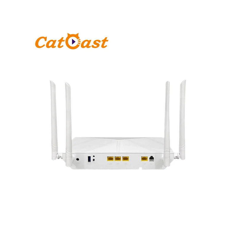 Wifi6 4 Antenas Dualband маршрутизатор двухчастотный Catv Rf Dual Band Xpon Gpon Onu Wifi 6 4GE 1 горшки