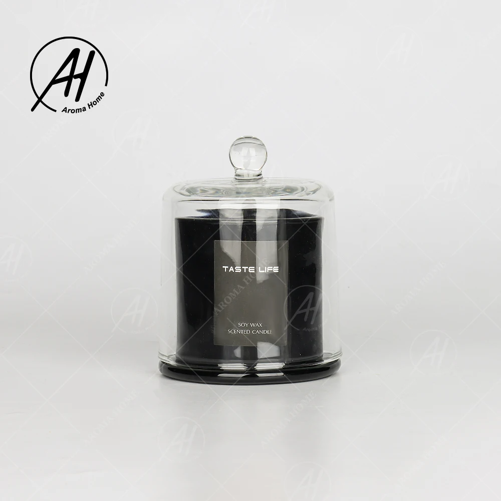 AROMA HOME Hot Sale Home Dor Bulk Wholesale Luxury Aroma Fragrance Glass Cover Organic Soya Eliminator Scent Soy Wax Candle