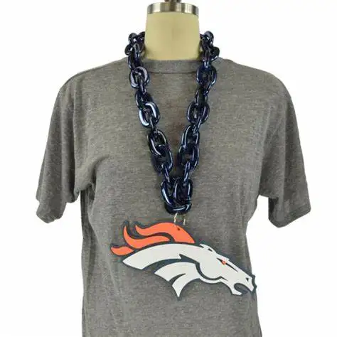 Хит продаж оптовая продажа колье из вспененного материала с 3D EVA пены Denver Broncos негабаритная цепочка вентилятором