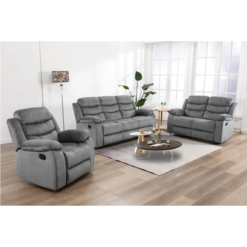 Sans Modern Sofas Reclinables Air Leather Manual 3 2 1 Recliner Sofa Set For Living Room