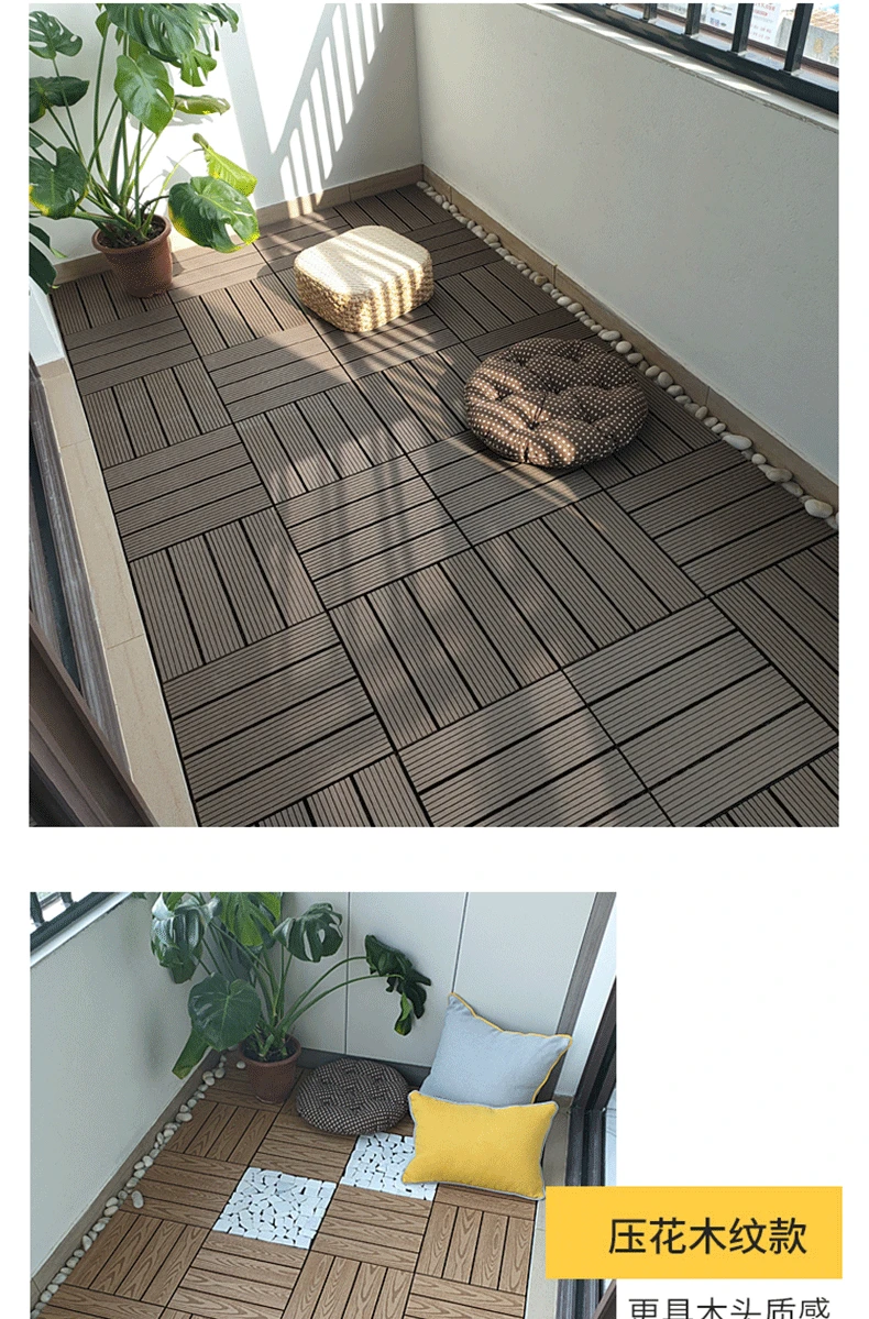 Diy Deck Tiles Wpc Outdoor Flooring Cheap Price Chocolate And Reddish Brown Hollow Decking 300 X 300 Wood Plastic Decking