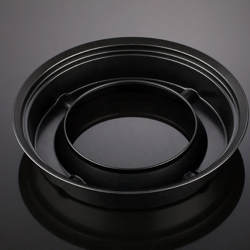 Распродажа с завода сковорода для жарки из широкого литья под давлением алюминиевая антипригарным покрытием пиццы