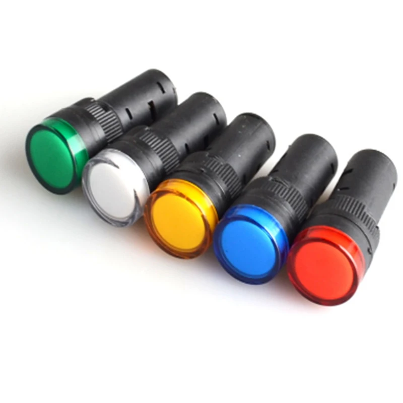 Good Price 12mm pilot Light 10mm Mounting Hole Indicator Lamp 12v 24v 220v Small Electronic signal Red Green Yellow