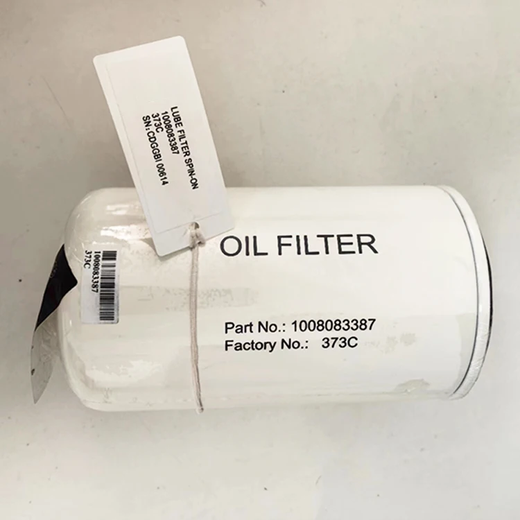 High quality heavy duty truck diesel engine oil filter 1008083387 comes with original packaging at factory price 12M33 16M33