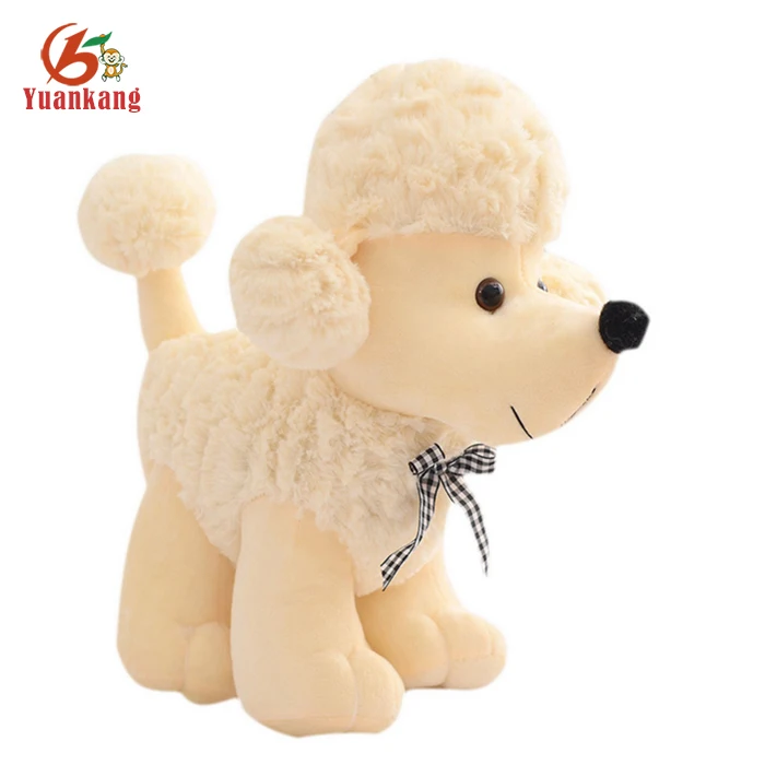 Custom Lifelike White Poodle Puppy Black Puppies Stuffed Toy Dog French Plush Poodle For Sale