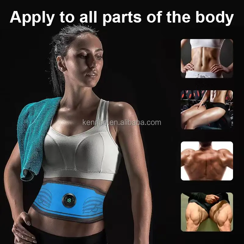 Japan ems slim massage waist trainer belt vibration abdominal toning belt slimming belt for man tens abs stimulator muscle toner