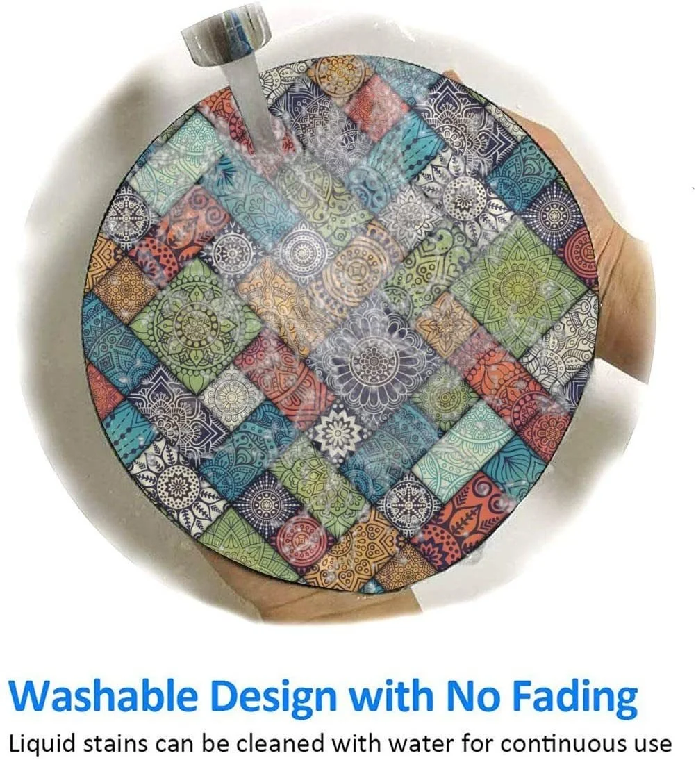 Пользовательский логотип модный стиль Индивидуальный Круглый сшитый край индивидуальный Печатный коврик для мыши