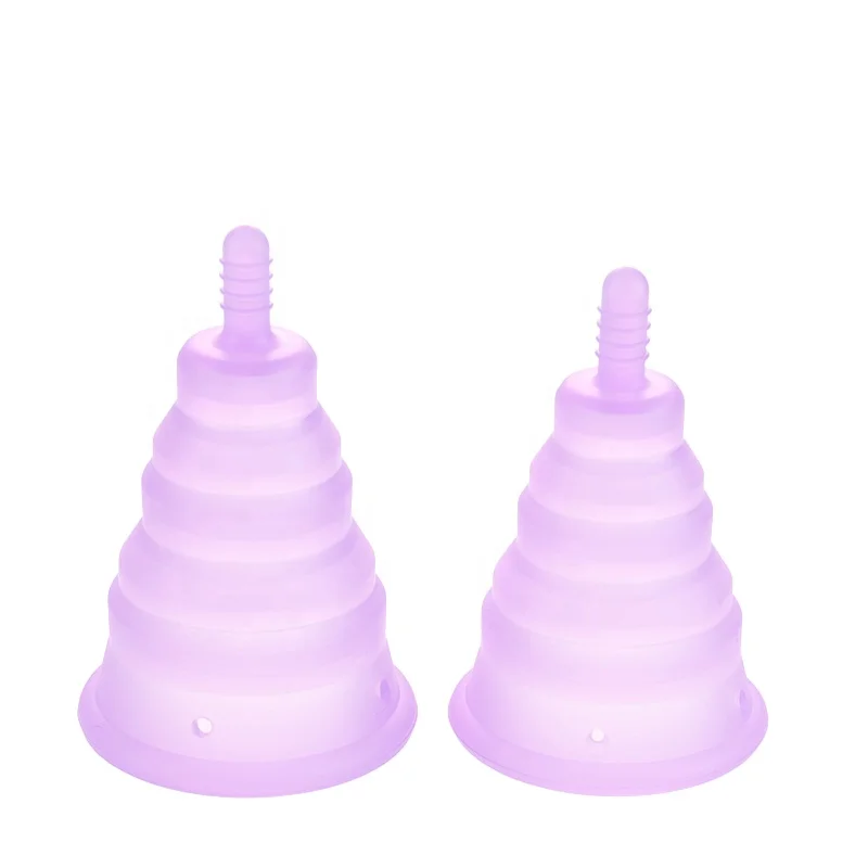Wholesale foldable silicone menstrual cup with private label