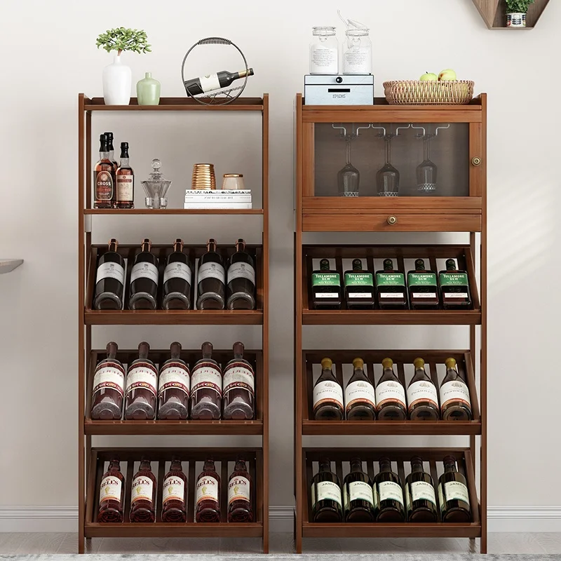 
Haichuan Bamboo Wine Holder Glass Cup shelf storage rack VS aluminum metal shoe storage shelf 