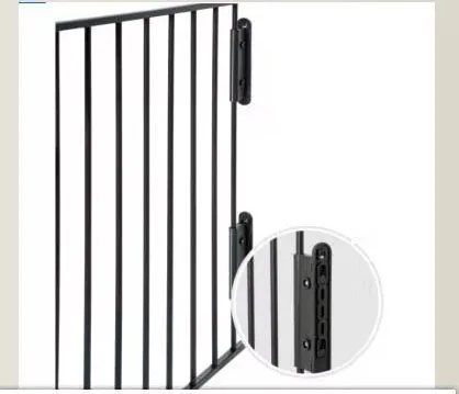 5 panels automatic closing foldable metal  baby safety barrier play yard fence fireplace  guard fence wall mounting