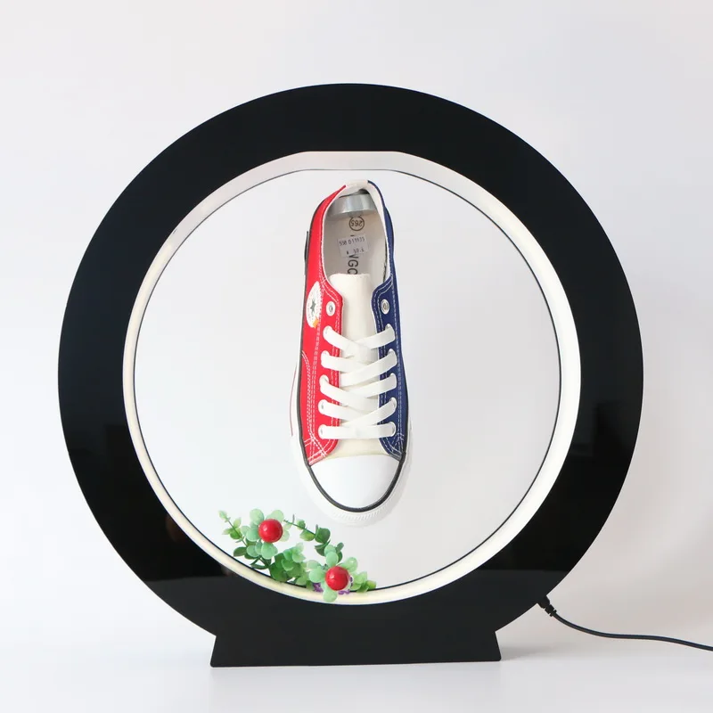 Круглая витрина для обуви, вращающаяся витрина, магнитная левитационная продукция