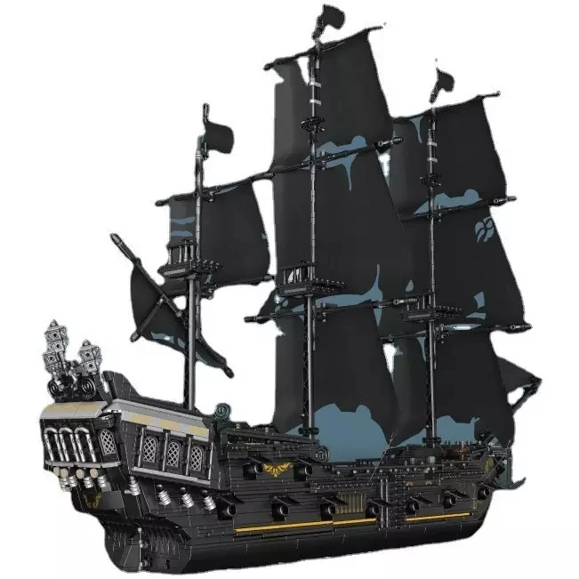 Mould King 13111 2868/PCS Black Pearl B.P Pirate Ship Series Building Block Sets MOC Boat Construction DIY Assemble Bricks Toys