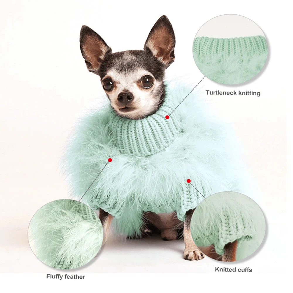 Crochet Pattern Custom Wholesale Blank Cable Knot Walker Big Christmas Cashmere Vulk Sublimation Easy Knit Dog Sweater