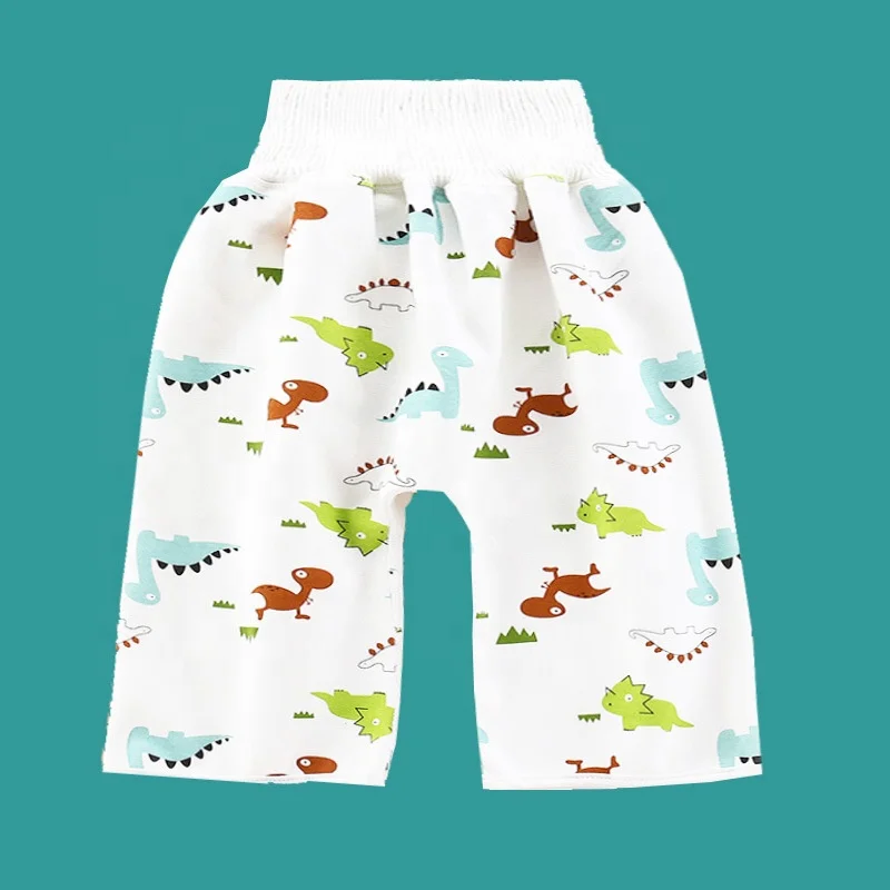 High Quality Cotton Terry Waterproof High Waist Baby Cloth Diaper Guards Urination Pants Infant Potty Training Diaper Skirt