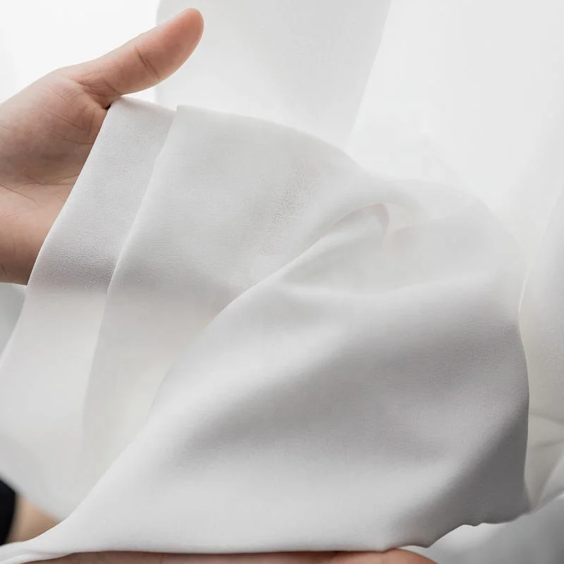 Bindi Ready Made White Silk Plain Curtain Solid Color Ruffles Living Room Sheer Curtains