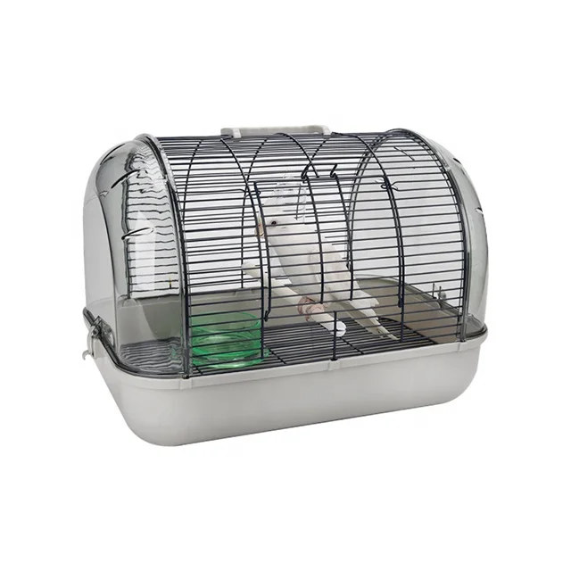 Small Portable breathable metal pet supplies bird cages transparent parrot birds cage