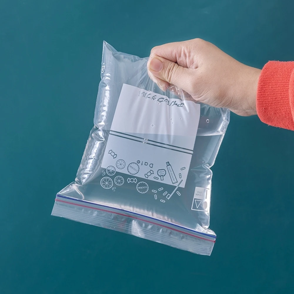 durable HDPE customsized clear carrier plastic zip lock bag buggy bag