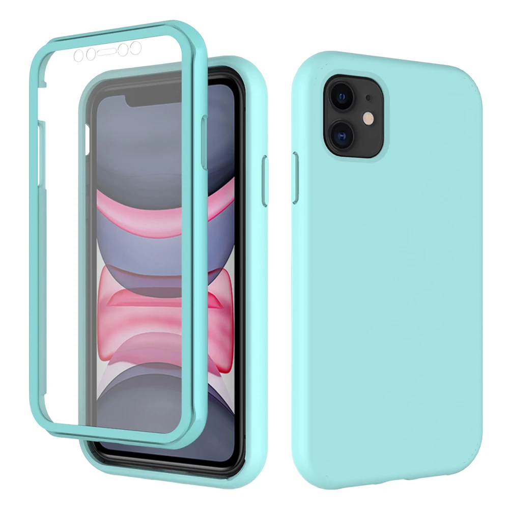 
Full Protective Screen Protector Rubber Painting Shock Absorption Mobile Phone Case for iphone 11 Pro Max 