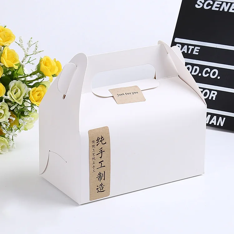 Cheap Factory Price disposable cake take away box with handle