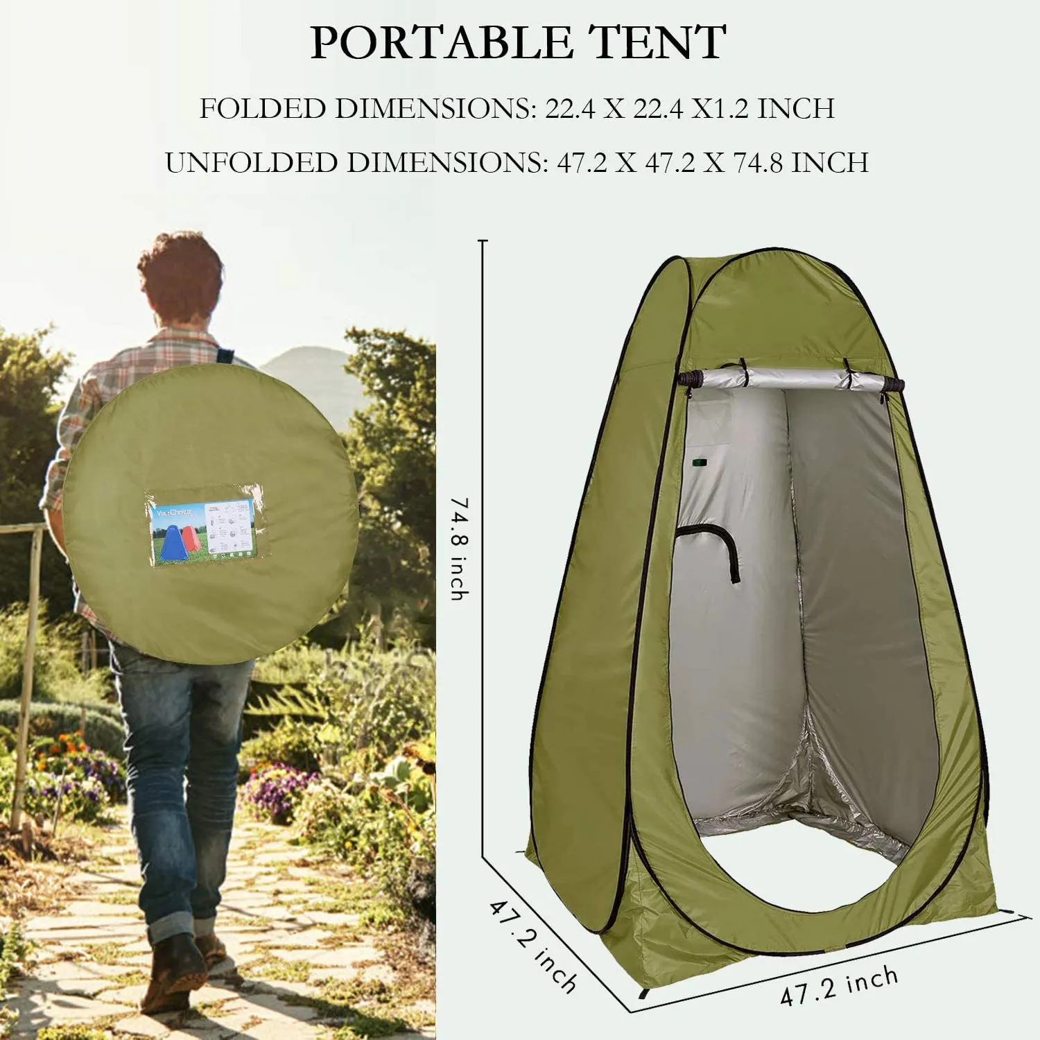 MU Good Quality Outdoor Shower Tent Camping Privacy Shower Tent For Portable Toilet & For A Portable Shower