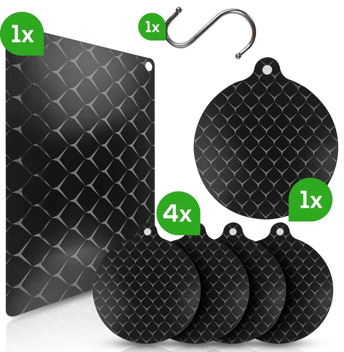 pack 7 anti-slip anti-scratch induction heater protector silicone Round Heat Insulated Pad silicone induction cooktop mat for IH