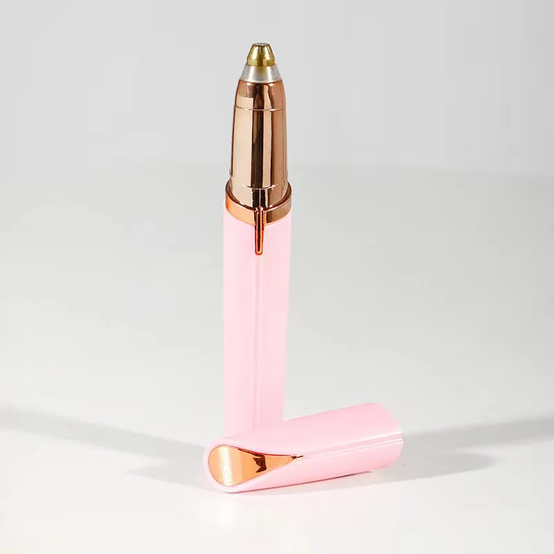 Mini Rechargeable Electric Eyebrow Razor Stainless Steel Blade Hair Removal Trimmer with Light