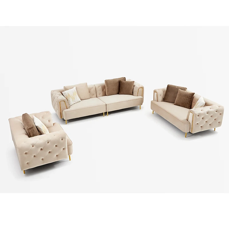 1 2 3 Seater Sectional Grey Blue Green Black Chesterfield Velvet Tufted Fabric Sofa Set  Luxury Beautiful